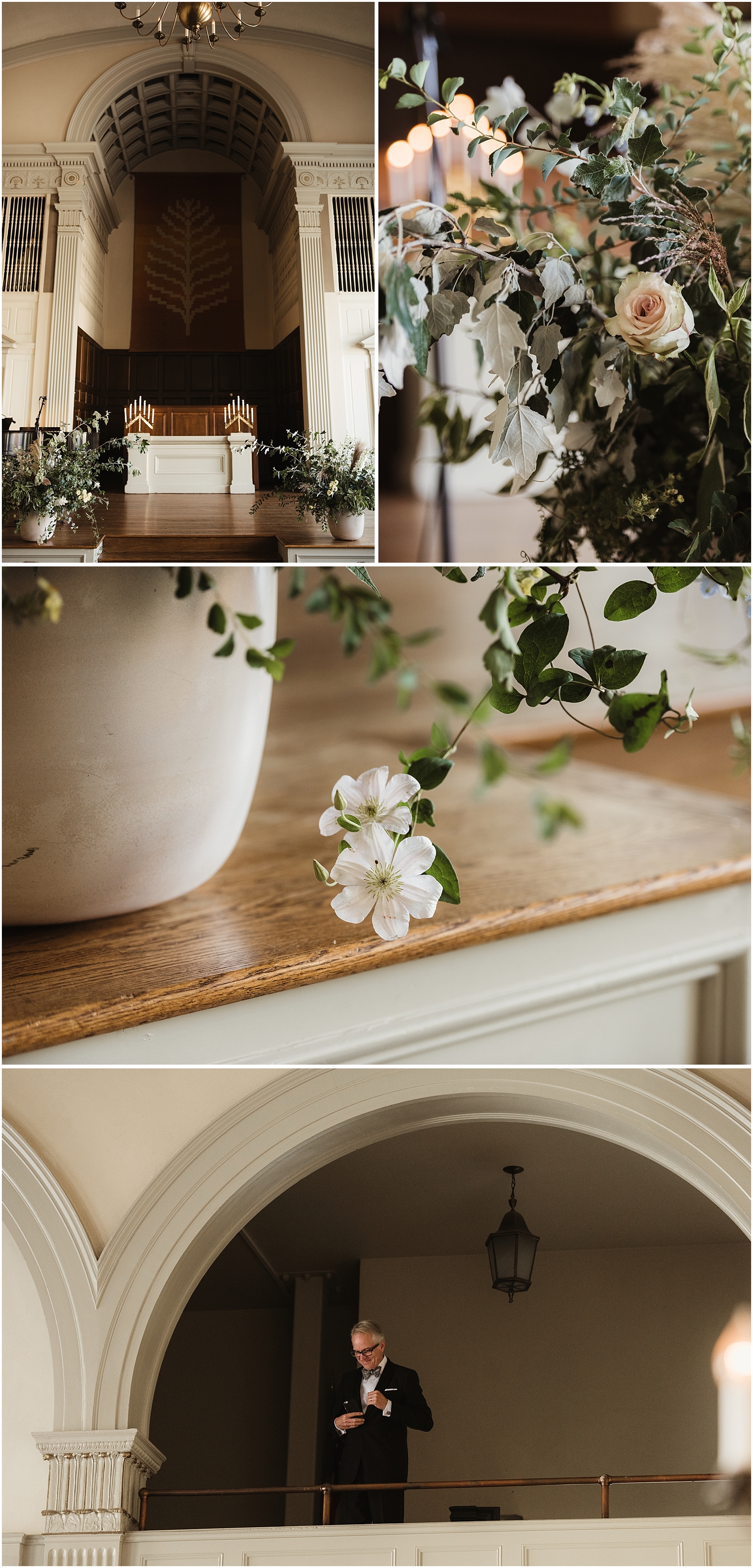 First Unitarian Church Portland Wedding with flowers by Bramble Floral Design // Kate Ames Photography 