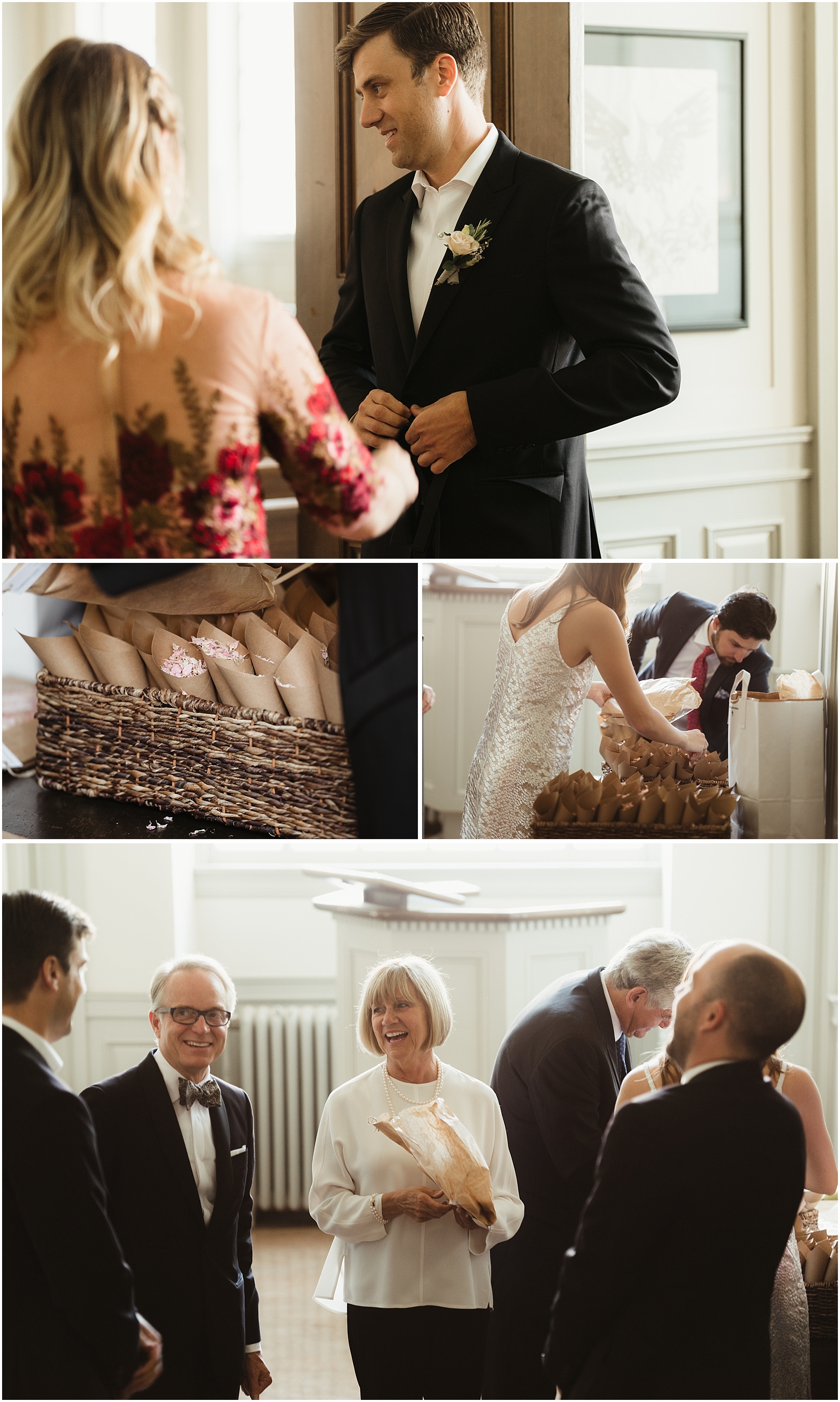 Modern wedding at the First Unitarian Church, downtown Portland, OR // Kate Ames Photography