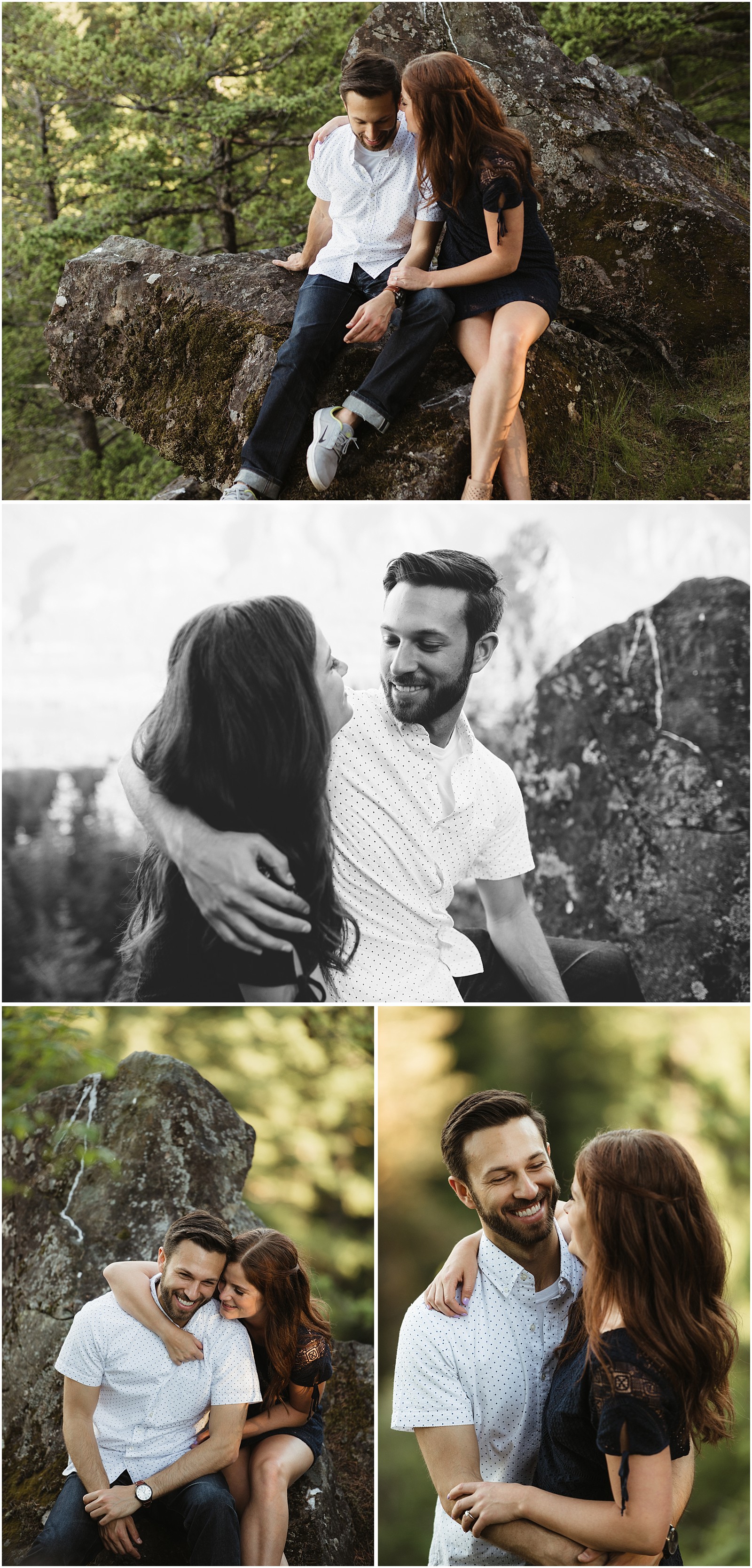 Romantic engagement shoot in the Columbia River Gorge
